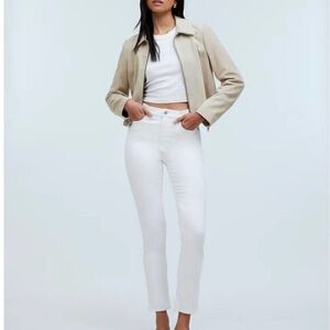 Madewell stovepipe High-Waisted Women Jeans White size 28 straight leg. NWOT